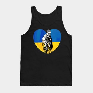 Peace for Ukraine - Ukrainian soldier hero. Glory to Ukraine Tank Top